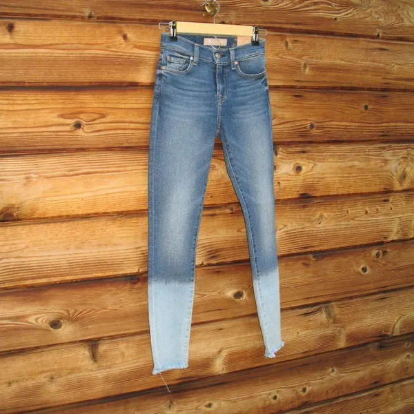 NWT 7 For All Mankind 7FAM Blue Ankle Skinny Jeans - Image 3