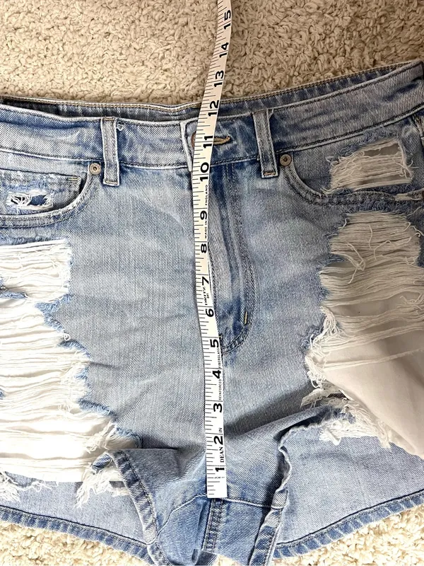 American Eagle Outfitters Mom Shorts Distressed High-Rise Denim Shorts - Image 4