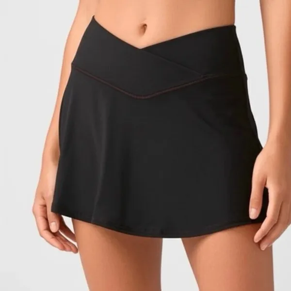 OFFLINE by‎ Aerie Crossover Skort Sz S Black Tennis Golf Pickleball Running - Image 2