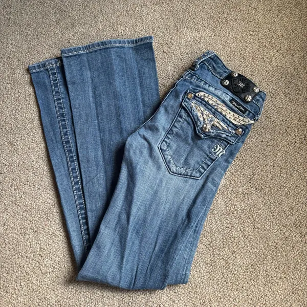 Miss Me Bootcut Blue Jeans Size 14 - Image 4