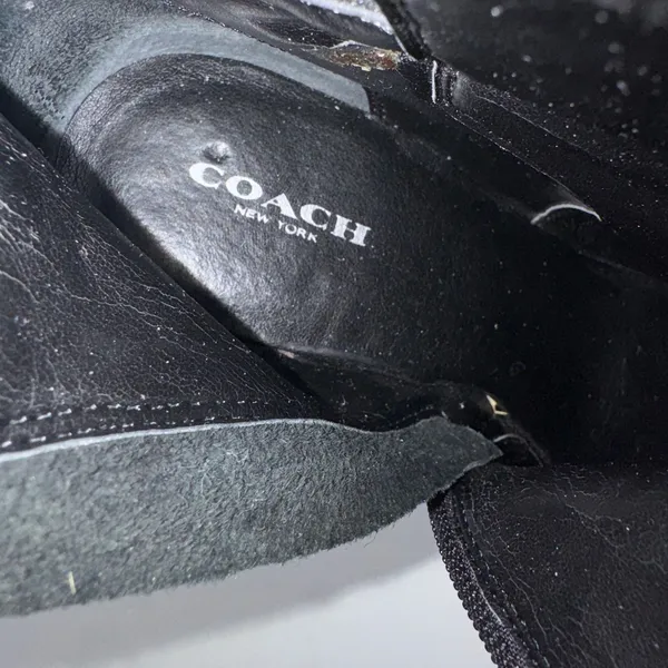 Coach Ultima Knee‎ High Leather Black Heeled Boots Womens Size 9 - Image 10