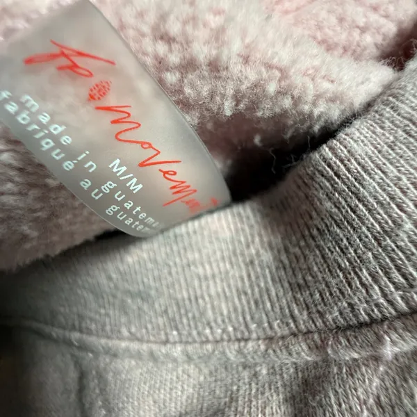Free People Movement Sweatshirt Womens Medium Pink Oversized Raglan Pullover - Image 4