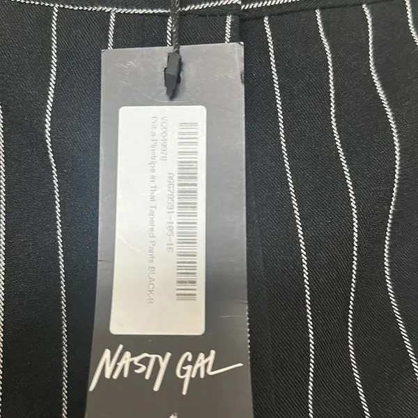 Nasty Gal NWT Pinstripe High Waist Tapered Pant - Image 3