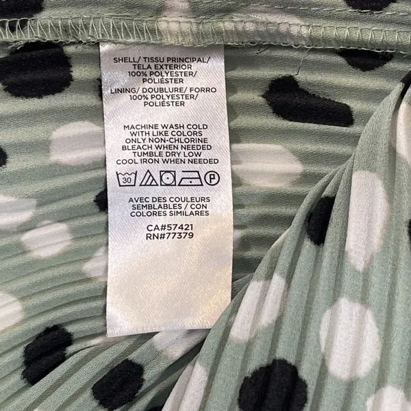Ann Taylor | Green Dalmation Print Pleated Tank | Small - Image 7