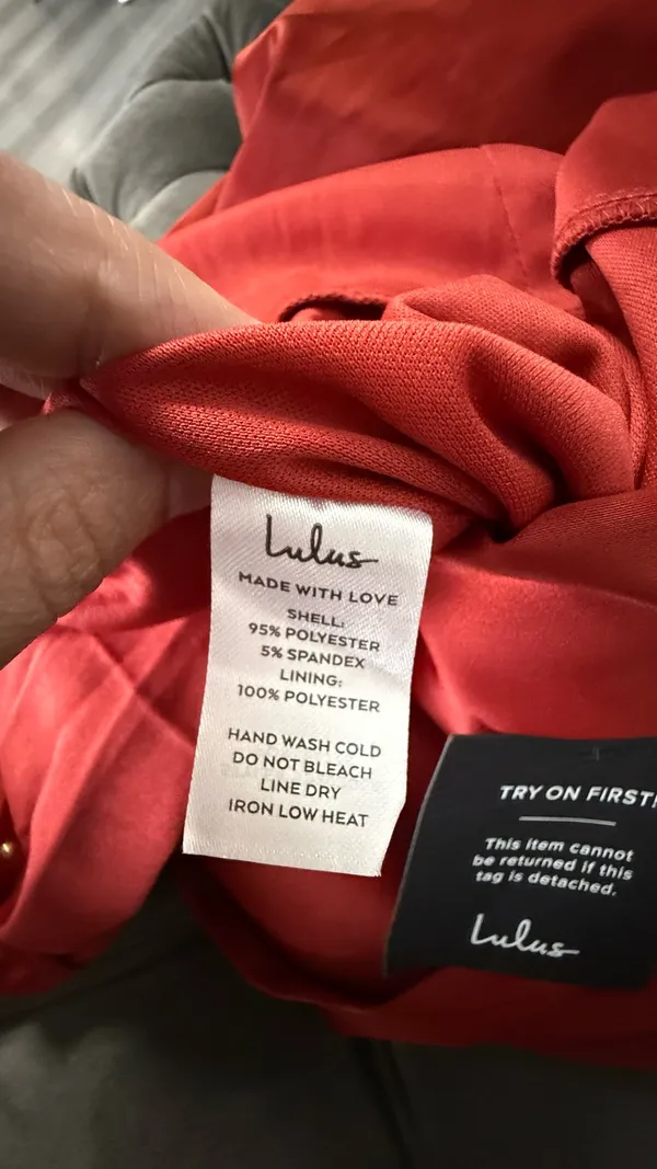 Lulus Poised Sophistication Rust Red Satin Wrap Maxi Dress - NWT - Size M - 63" Length - Image 11