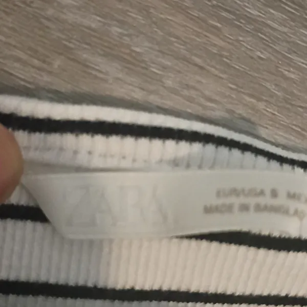Zara Black and White Striped Tank Top - Image 2