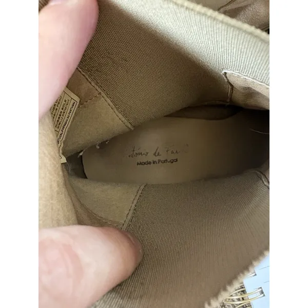 António De Faria Tara Suede Chelsea Ankle Boots Beige Women's US 8 EU 39 - Image 8