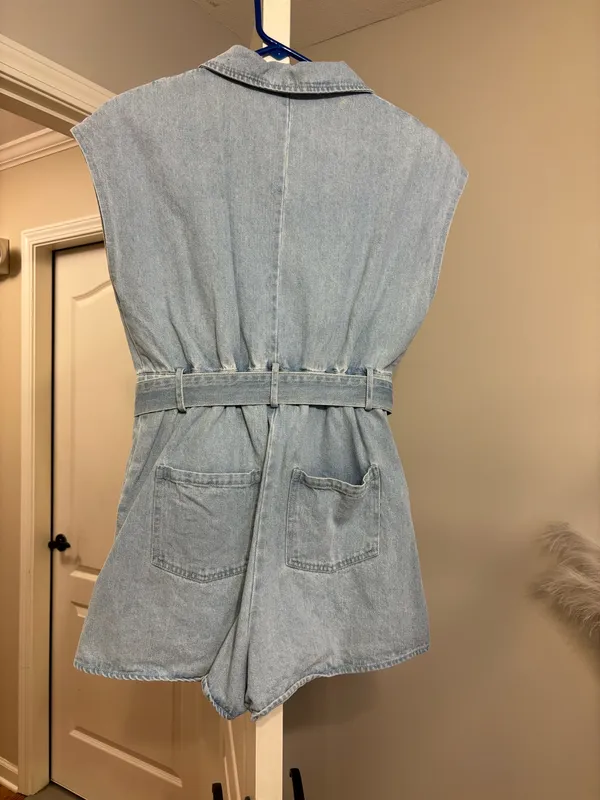 Boutique Denim Romper - Image 3