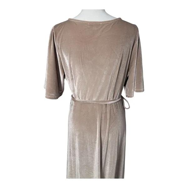 Baltic Born‎ Size-XXL Meghan Velvet Wrap Maxi Dress Champagne - Image 12