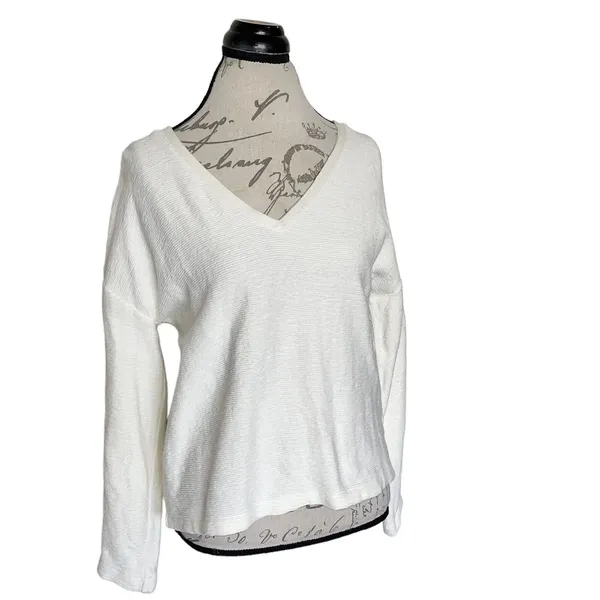 Madewell Womens Sweater Sz Medium Long Sleeve Minimalist Neutral Basic Casual - Image 3