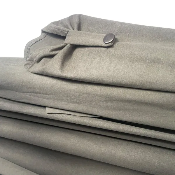 Gilli Size Large Green Faux Suede Open Front Duster Long‎ Cardigan Top - Image 4