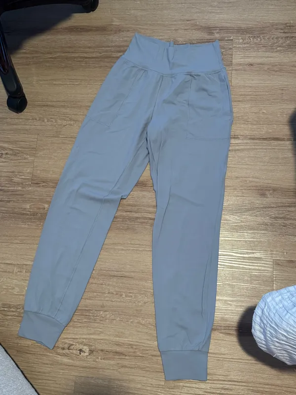 Athleta Light Blue Salutation Joggers - Image 4