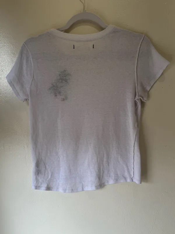 We The Free Free People Beachy Keen Palm Tree Embroidered White Tee - XS - Image 2