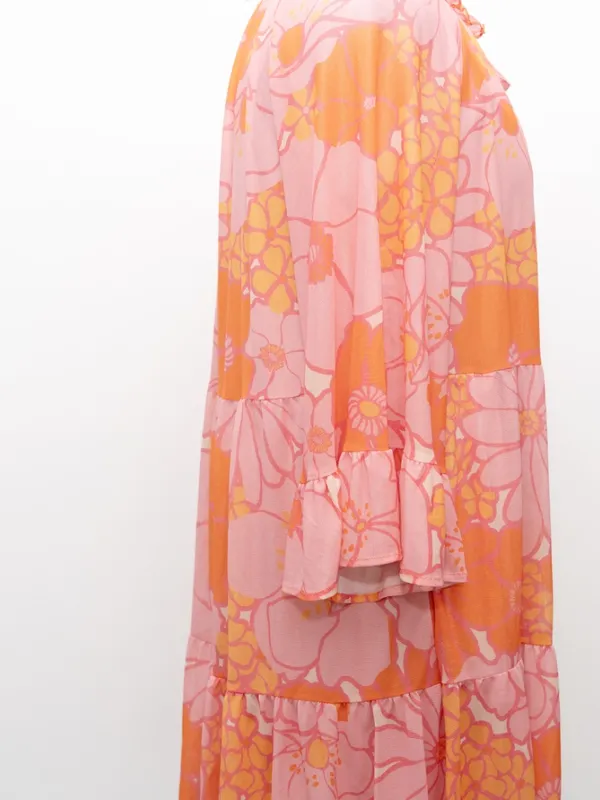 Show Me Your Mumu -‎ Viola Floral Mini Dress | Retro Pink & Orange Floral Print - Image 8