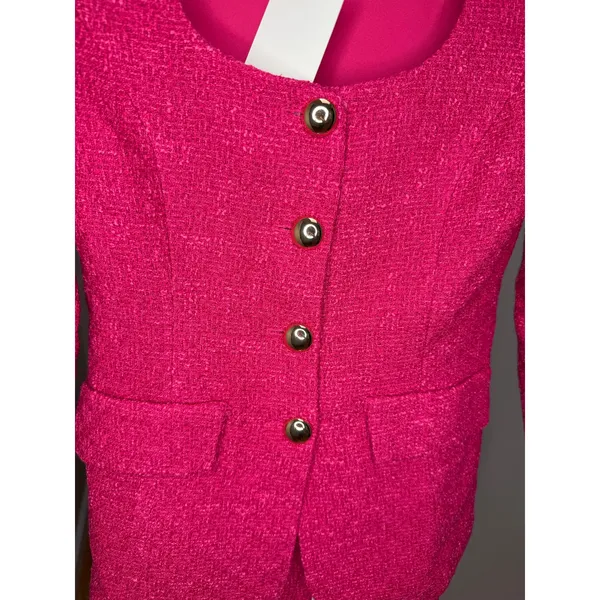 NEW NWT Amanda Uprichard KYA Romper ViVA Tweed Women's XS Pink - Image 6