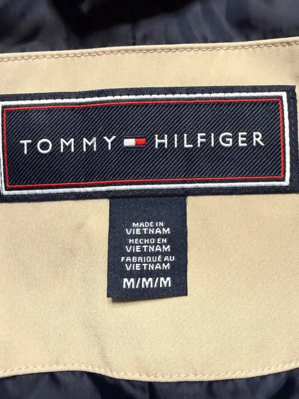 Tommy Hilfiger Belted Trench Coat Womens Medium Beige Lightweight Preppy Classic - Image 15
