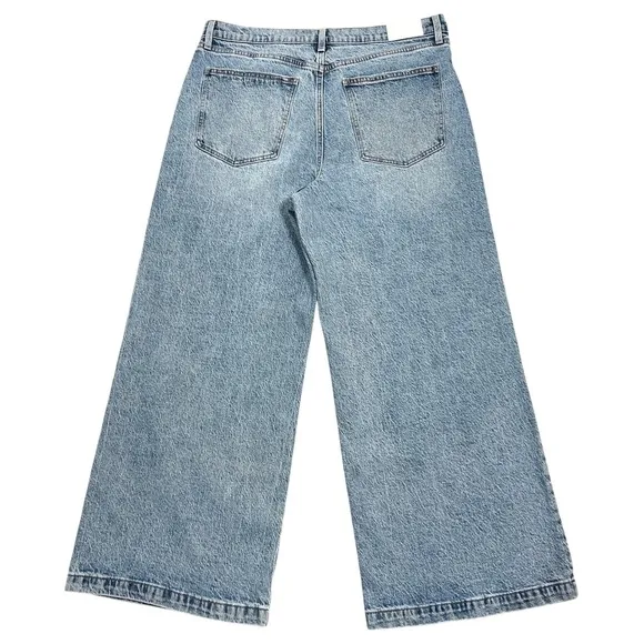 Pistola Lana High-Rise Ultra Wide Leg Jean Plus Sz‎ 33" Petite Break Light Wash - Image 2