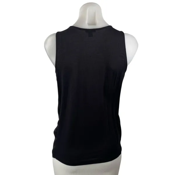 Ann Taylor Women's Black Sleeveless Scoop Neck Basic Cami Camisole Tank Top Sz M - Image 4
