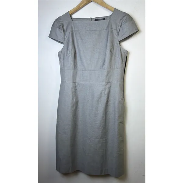 banana republic Woman’s dress 12 gray career cocktail sheath silhouette classic - Image 2