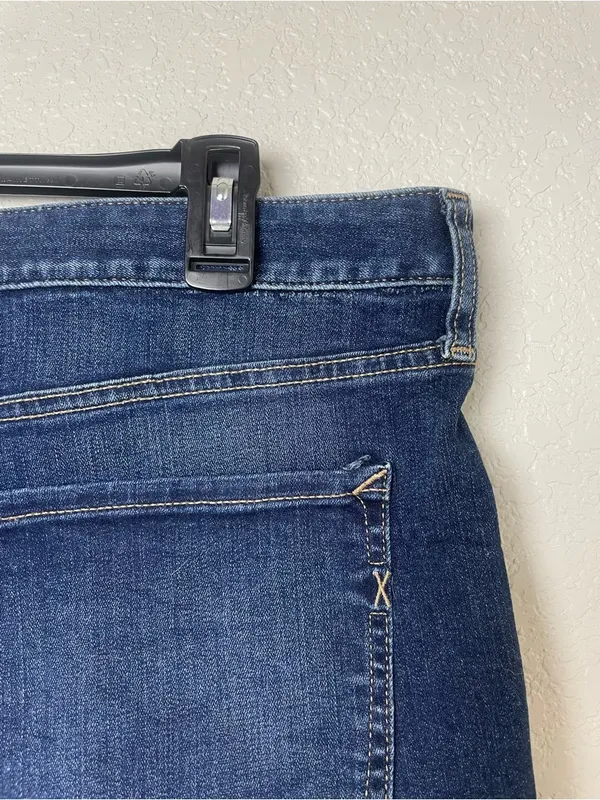 Express Dark Blue Denim Cuffed Shorts - Relaxed Low Rise Size 12 - Image 6