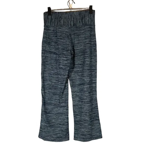 Nike Dri Fit Heathered Blue Wide Leg Athletic Workout Leggings Women Sz M - Image 2