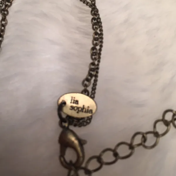Lia Sophia Vintage Green Beaded Necklace - Image 4