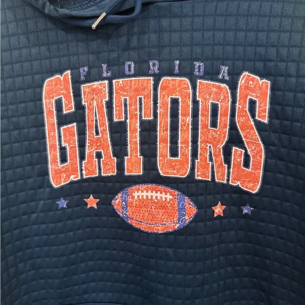 Florida Gators Hoodie Navy Blue Large NCAA Football Sweatshirt Cozy Gameday - Image 3
