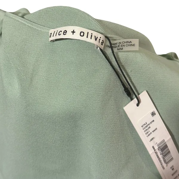 Alice + Olivia Light Sage Cross-Back Knit Maxi Dress Size Medium CC207513706 - Image 7
