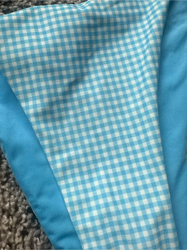 aerie Blue Gingham Tie-Side Bikini Bottoms - Image 2