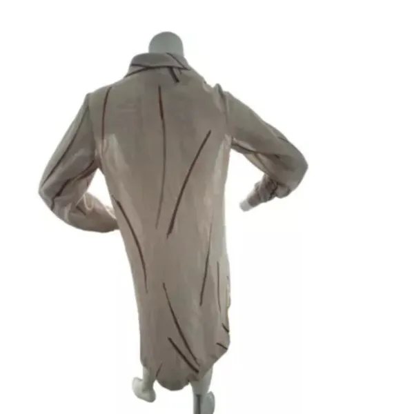 Vintage 70s Mary Martin Florida brown long sleeve tunic western maxi dress M - Image 3
