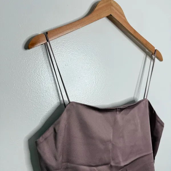 NWT Massimo Dutti Pink Strappy Satin Top Size Medium‎ - Image 4