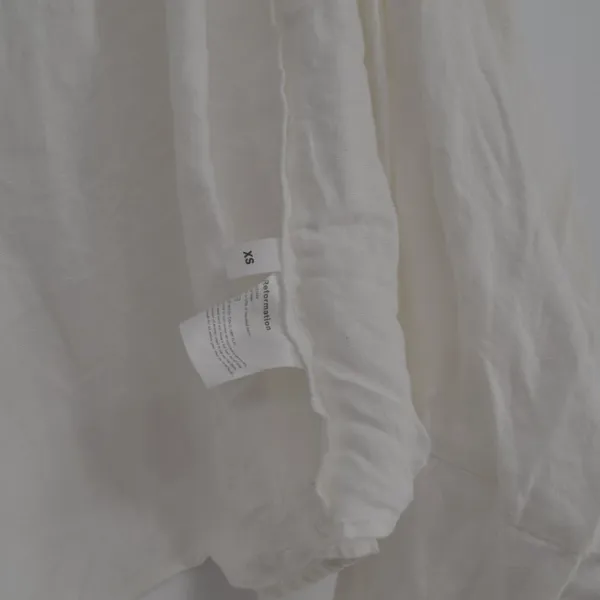 Reformation Hart Linen Wrap Top Womens XS White Off The Shoulder Long Sleeve - Image 6