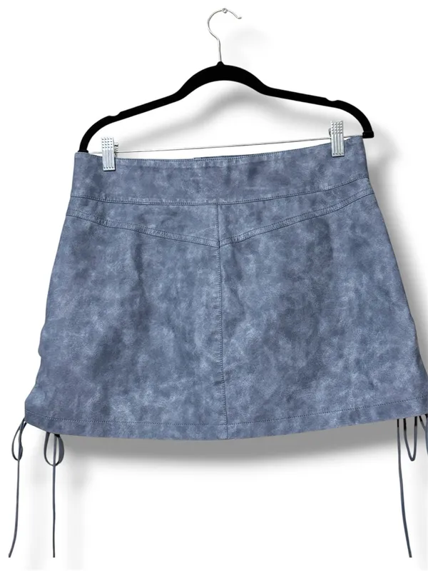 Princess Polly size 8 Ceejay faux leather mini skirt slate new with tags - Image 3