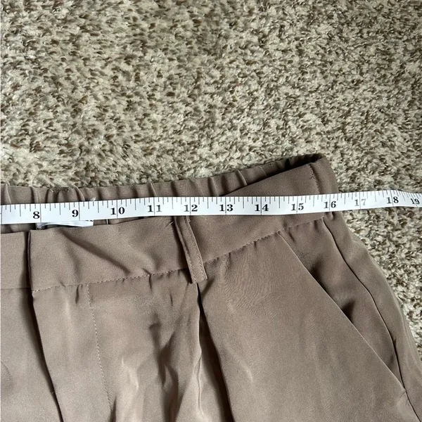 NWT Tranjori Mocha Tan High Waist Wide-Leg Pants Trousers Office Neutral Casual - Image 13
