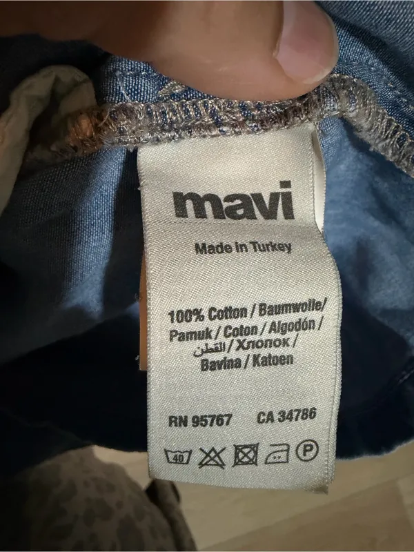 Mavi Indigo Short Sleeve Denim Shift Dress - Image 6