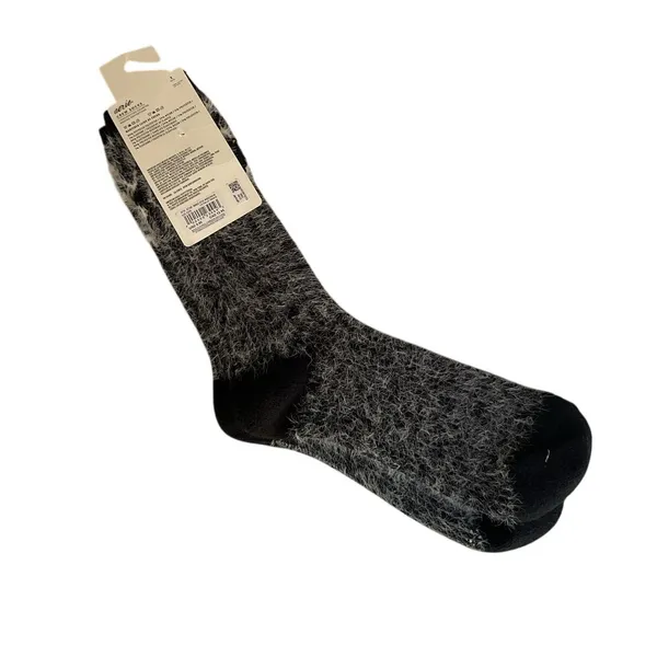Aerie Crew Socks One Size Black with White   Thread Ribbed NWT - Image 2