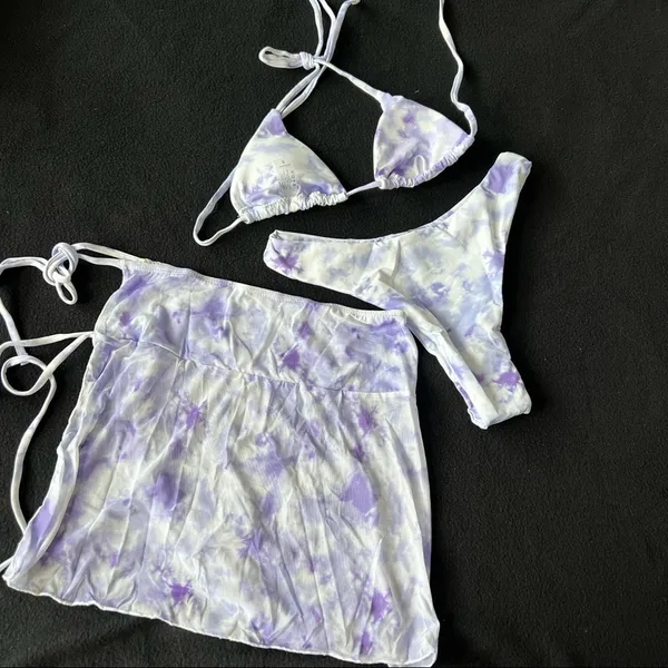Boutique Purple tie dye three pieces set - Image 3