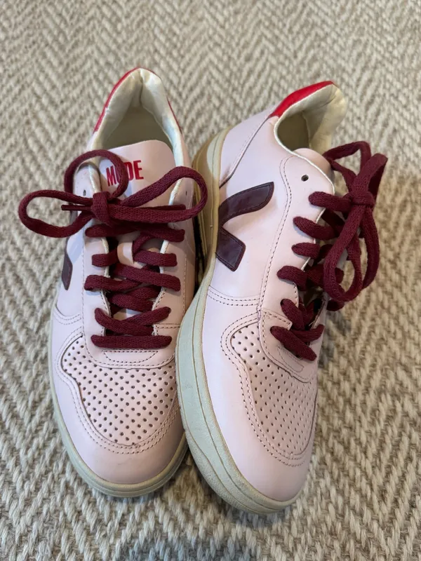 Veja Pink Modetrotter V10 Leather Lady First Low-Top Sneakers | Size 7 - Image 8