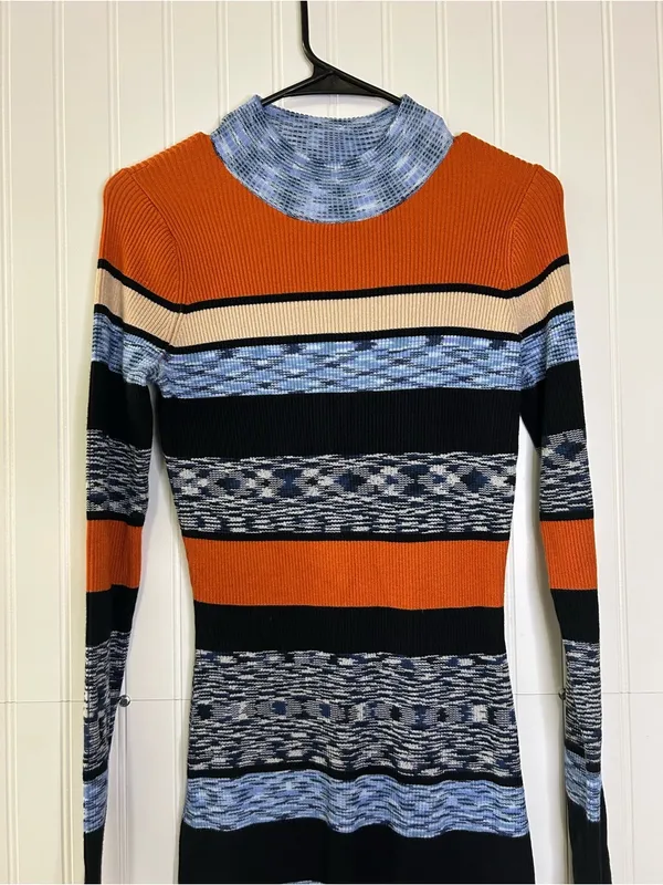 VICI Kaysen Knit Colorblock Mini Dress Size Medium - Image 2