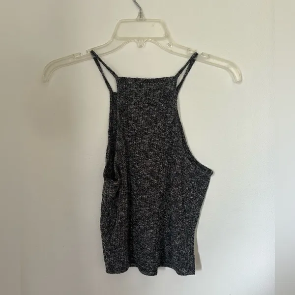 Abercrombie & Fitch Marled Knit High Neck Halter Tank Top Size M - Image 7
