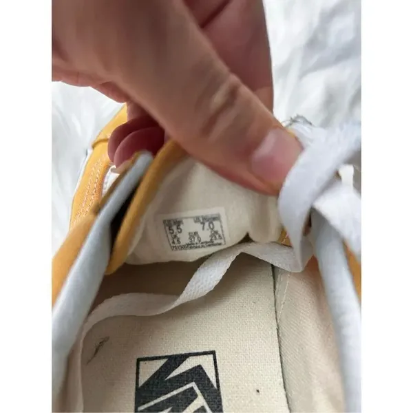 Vans Classic Old Skool Skateboard Sneaker Yellow Shoes Sz men 5.5 womens 7 - Image 4