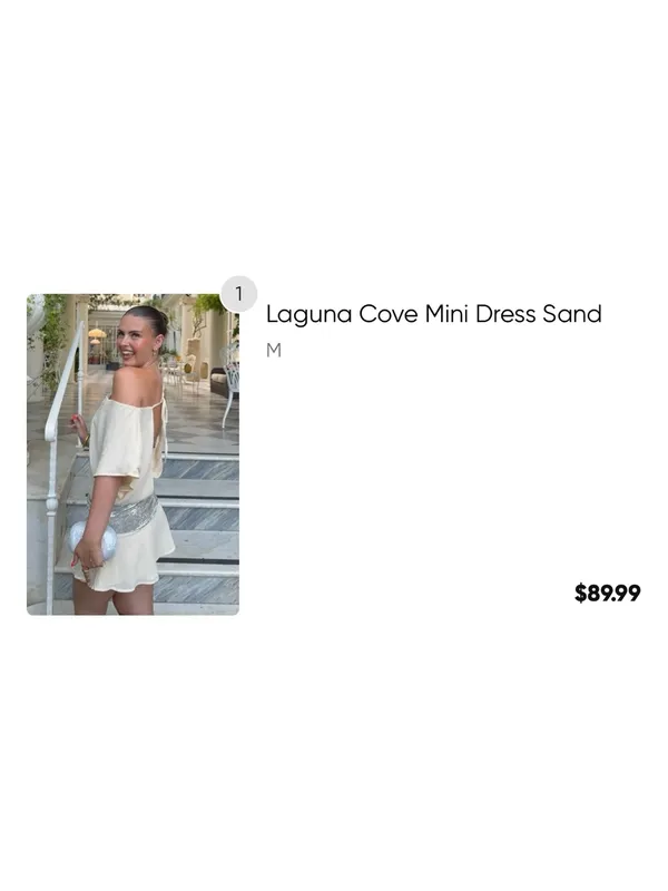 Laguna Cove Mini Dress Sand - Image 4