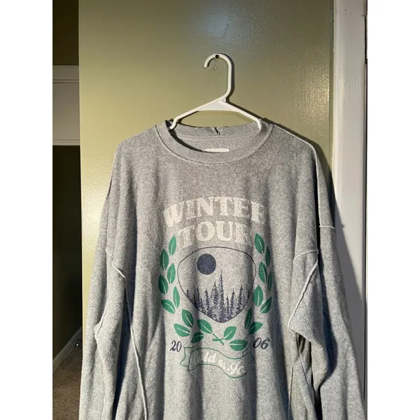 Aerie Women's Size Large Cozy Crew Sweatshirt The Chill Gray Winter Tour 06 Cold - Image 5