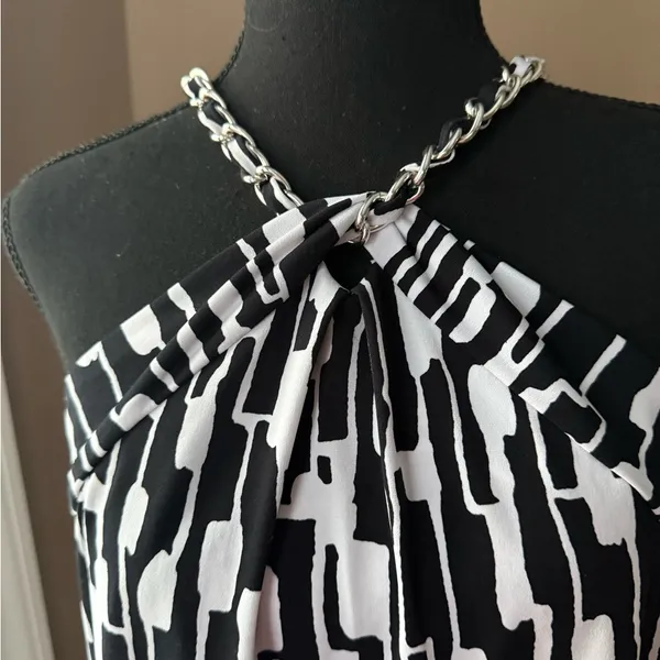 Michael Kors Women’s Silver Chain Halter Top in Large - Image 3