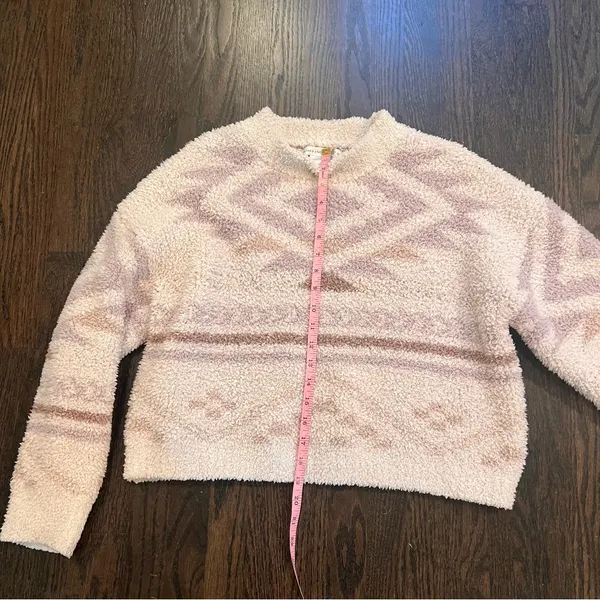 Altar'd State Cream and Pink Geometric Sweater - Image 3