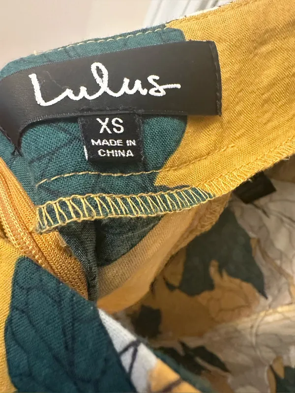 Lulus Isla Mujeres Yellow Tropical Print Tie-Back Wide Leg Jumpsuit - Image 10