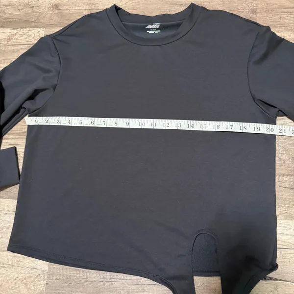 Avia Women's Black Side Tie‎ Knot Long Sleeve Activewear Sweatshirt XS 0-2 - Image 6