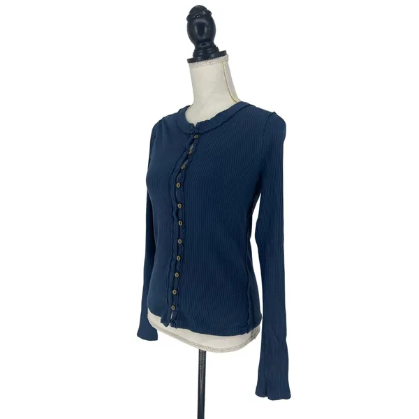 Free People It's On Cardi Big Dipper‎ Ribbed Cardigan M - Image 4