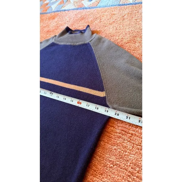 Catalina Colorblock Mock Neck Sweater Knit Pullover Women Size L - Image 5