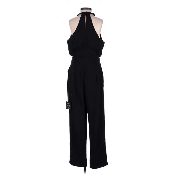 Lulus In the City Black Surplice Sleeveless Jumpsuit Small Minimalist - Image 5